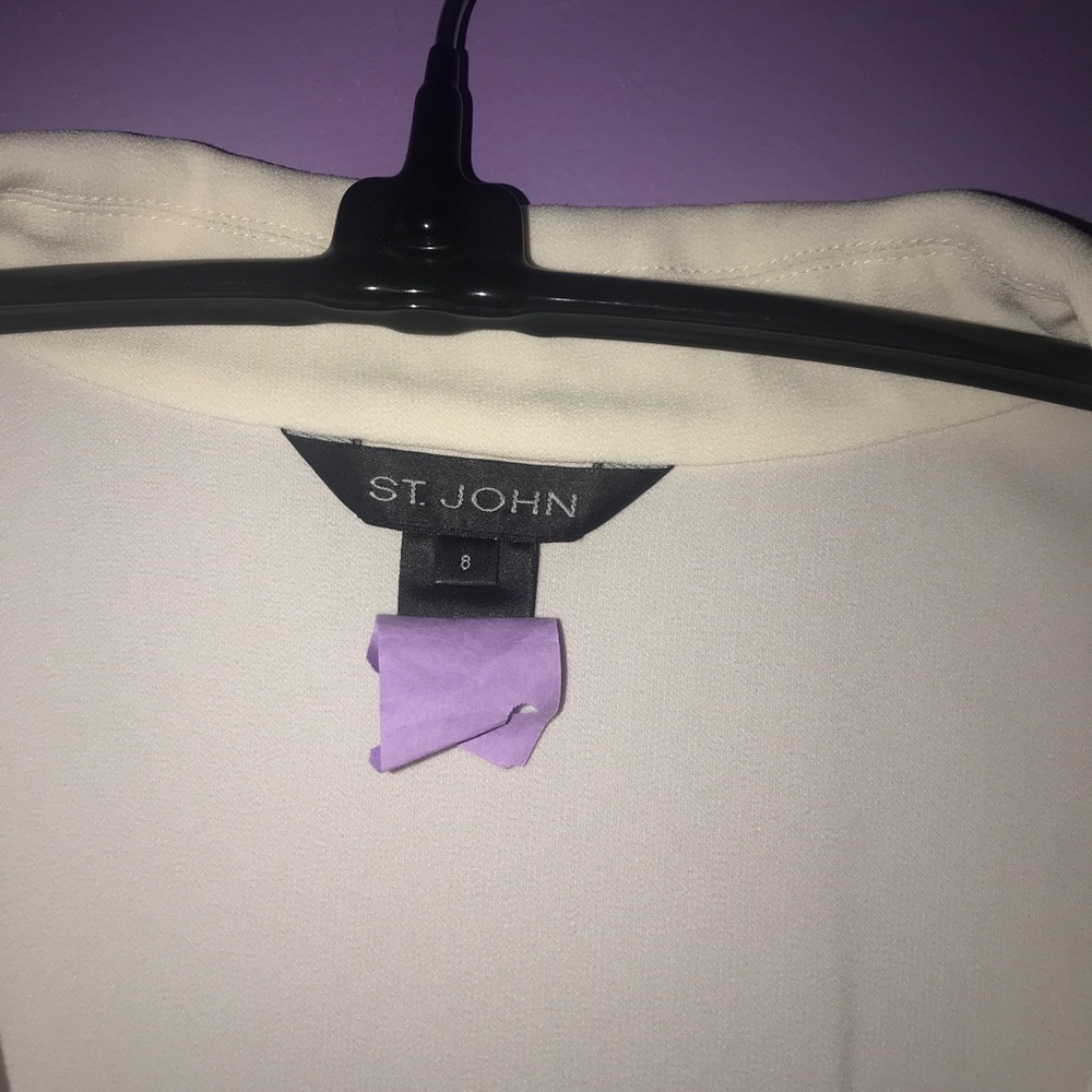 St. John collection white blouse